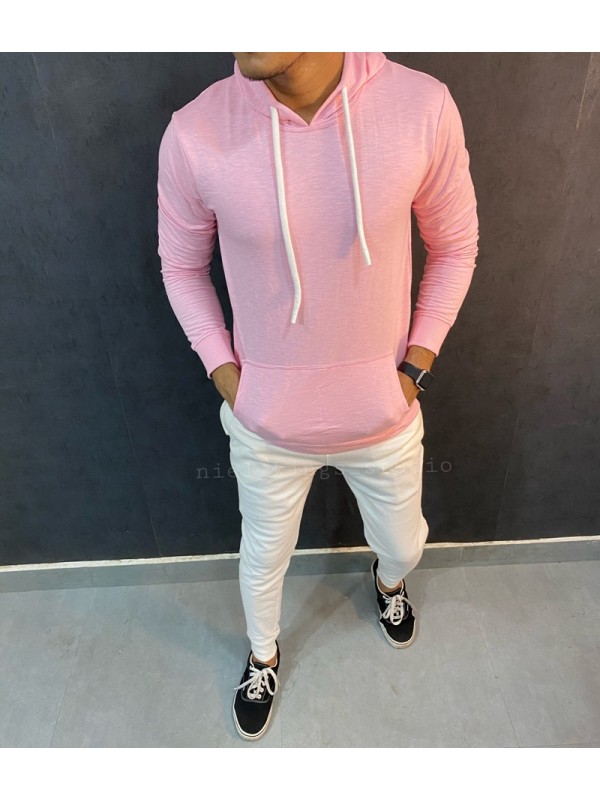 Pink hoodie and on sale jeans